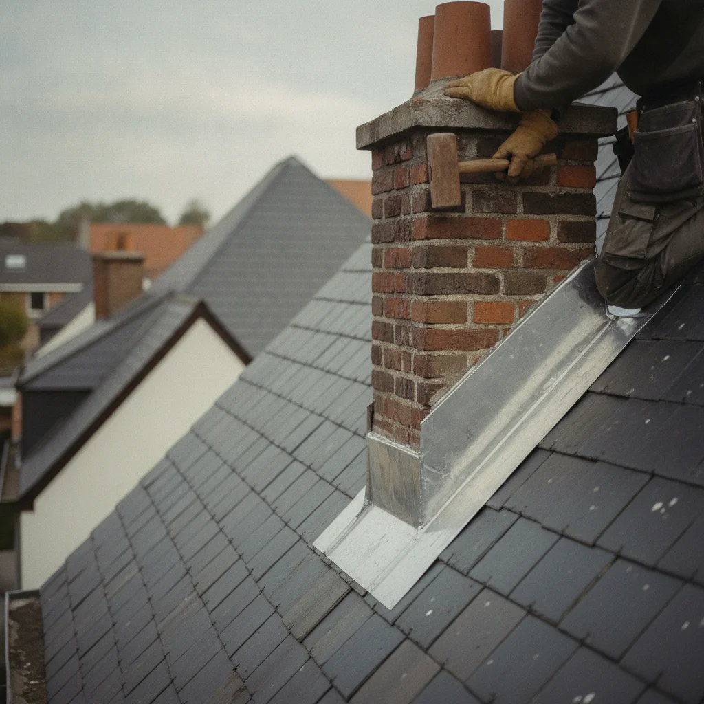 Points singuliers de la toiture : noues, chéneaux et souches de cheminée lors d'une rénovation en Belgique