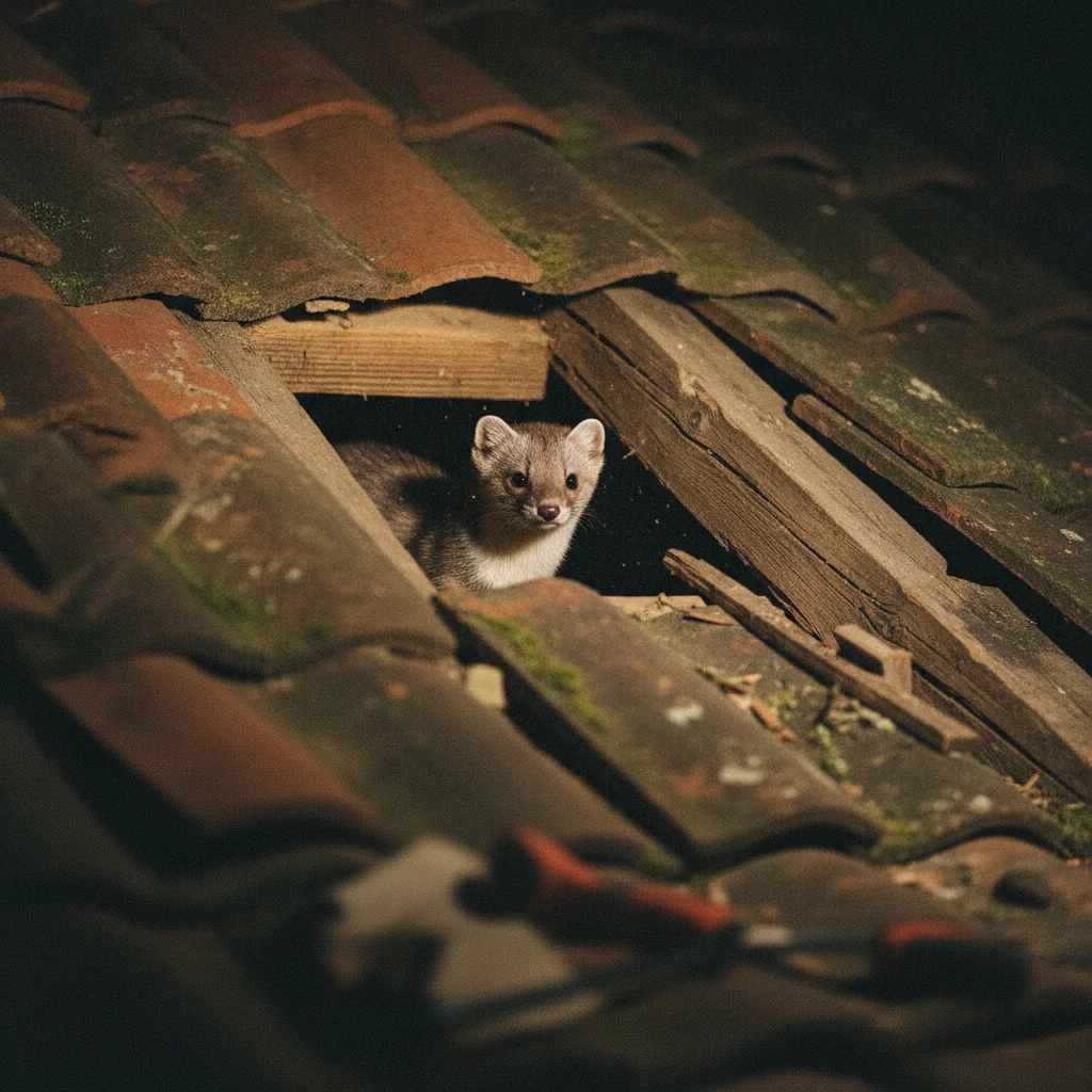 Nuisibles dans la toiture en Belgique : fouines, oiseaux et guêpes lors d'une rénovation